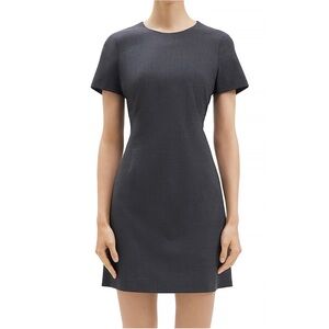 Theory Jatinn Dress in Charcoal Melange